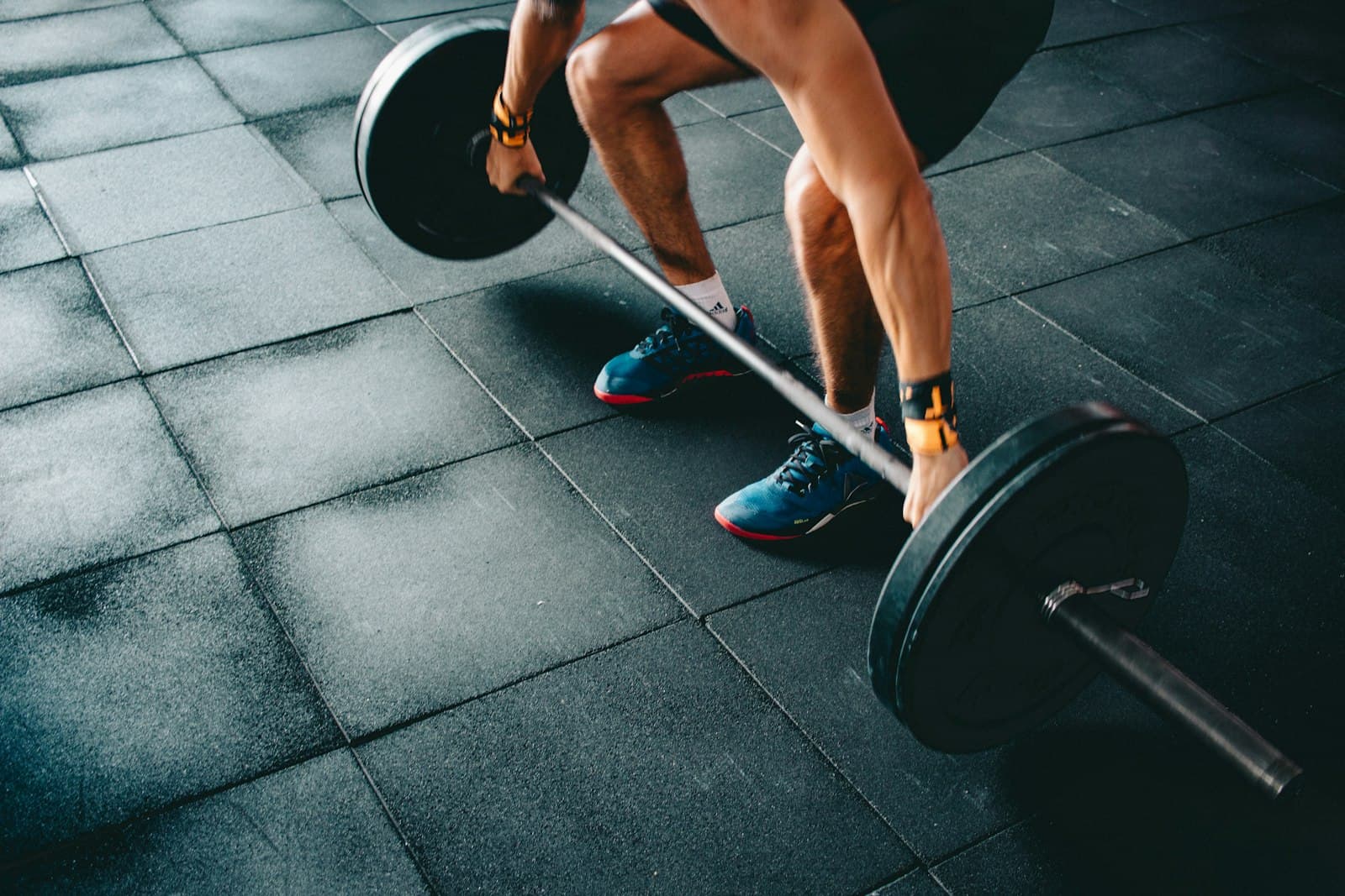 Athlete on a rowing machine