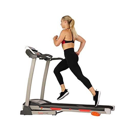 Sunny Health & Fitness SF-T4400 folding treadmill in use